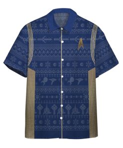 Gearhumans 3D S.T Discovery 2017 Present Ugly Christmas Custom Hawaii Shirt