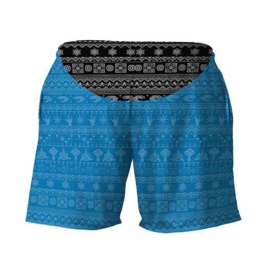 Gearhumans 3D S.T The Original Series 1966 1969 Blue Ugly Christmas Custom Men Short - Image 3