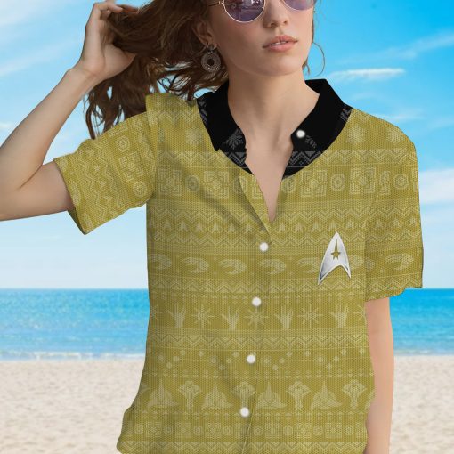 Gearhumans 3D S.T The Original Series 1966 1969 Yellow Ugly Christmas Custom Hawaii Shirt 9 Gearhumans 3D S.T The Original Series 1966 1969 Yellow Ugly Christmas Custom Hawaii Shirt - Image 9