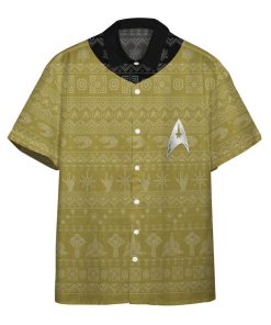 Gearhumans 3D S.T The Original Series 1966 1969 Yellow Ugly Christmas Custom Hawaii Shirt