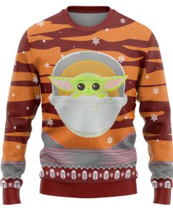 Gearhumans 3D SW Baby Yoda Ugly Christmas Edition Custom Ugly Sweater