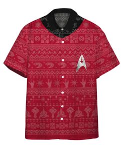 Gearhumans 3D S.T The Original Series 1966 1969 Red Ugly Christmas Custom Hawaii Shirt
