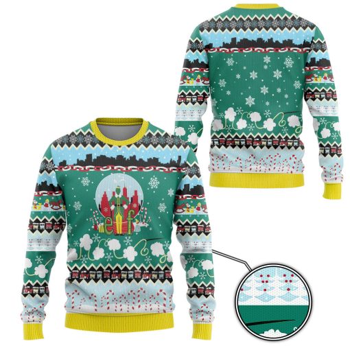 Gearhumans 3D Buddy The ELF Christmas Edition Custom Ugly Long sleeve - Image 2