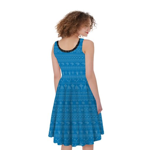Gearhumans 3D S.T The Original Series 1966 1969 Blue Ugly Christmas Custom Women Dress - Image 2