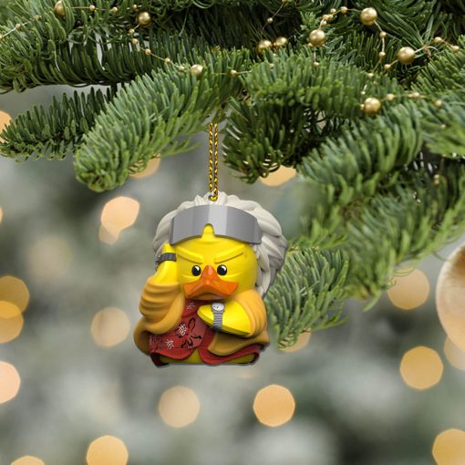 Gearhumans 3D Back To The Future Doc Brown Duck Custom Ornament 2 Gearhumans 3D Back To The Future Doc Brown Duck Custom Ornament - Image 2