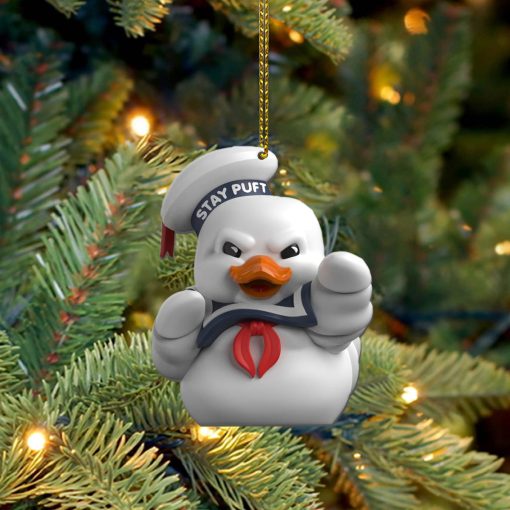 Gearhumans 3D Ghostbusters Stay Puft Marshmallow Duck Custom Christmas Ornament 4 Gearhumans 3D Ghostbusters Stay Puft Marshmallow Duck Custom Christmas Ornament - Image 4