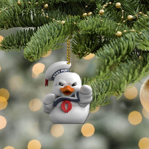 Gearhumans 3D Ghostbusters Stay Puft Marshmallow Duck Custom Christmas Ornament 3 Gearhumans 3D Ghostbusters Stay Puft Marshmallow Duck Custom Christmas Ornament - Image 3