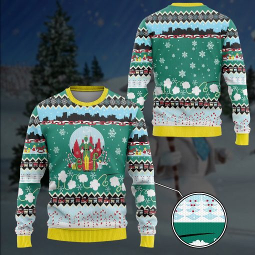 Gearhumans 3D Buddy The ELF Christmas Edition Custom Ugly Long sleeve - Image 3
