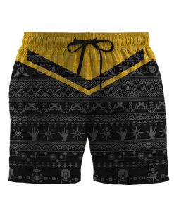 Gearhumans 3D S.T Picard 2020 Yellow Ugly Christmas Custom Men Short