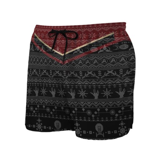 Gearhumans 3D S.T Picard 2020 Red Ugly Christmas Custom Men Short 2 Gearhumans 3D S.T Picard 2020 Red Ugly Christmas Custom Men Short - Image 2