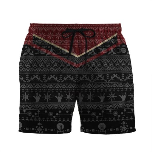 Gearhumans 3D S.T Picard 2020 Red Ugly Christmas Custom Men Short 1 Gearhumans 3D S.T Picard 2020 Red Ugly Christmas Custom Men Short