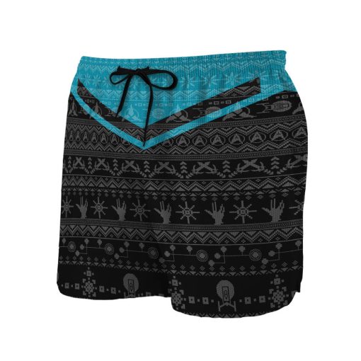 Gearhumans 3D S.T Picard 2020 Blue Ugly Christmas Custom Men Short 3 Gearhumans 3D S.T Picard 2020 Blue Ugly Christmas Custom Men Short - Image 3