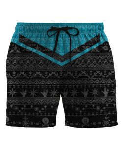 Gearhumans 3D S.T Picard 2020 Blue Ugly Christmas Custom Men Short