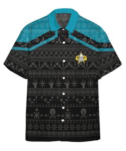 Gearhumans 3D S.T Picard 2020 Blue Ugly Christmas Custom Hawaii Shirt