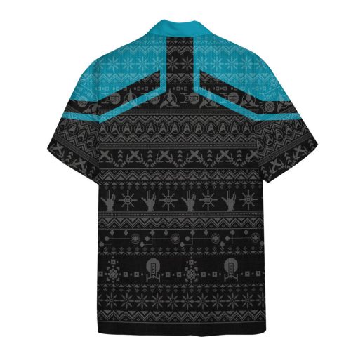 Gearhumans 3D S.T Picard 2020 Blue Ugly Christmas Custom Hawaii Shirt 3 Gearhumans 3D S.T Picard 2020 Blue Ugly Christmas Custom Hawaii Shirt - Image 3
