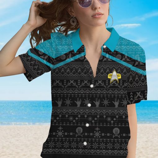Gearhumans 3D S.T Picard 2020 Blue Ugly Christmas Custom Hawaii Shirt 11 Gearhumans 3D S.T Picard 2020 Blue Ugly Christmas Custom Hawaii Shirt - Image 11