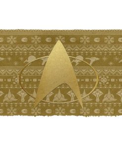 Gearhumans 3D S.T The Next Generation 1987 Yellow Ugly Christmas Custom Doormat