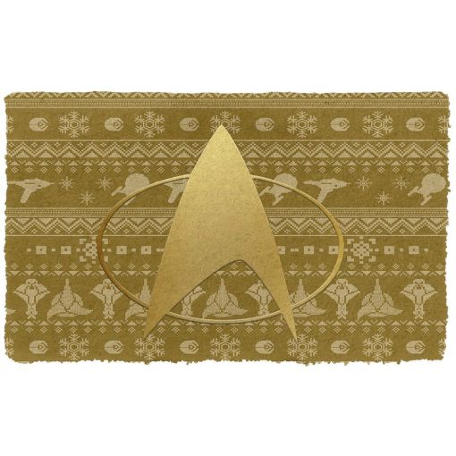 Gearhumans 3D S.T The Next Generation 1987 Yellow Ugly Christmas Custom Doormat 2 Gearhumans 3D S.T The Next Generation 1987 Yellow Ugly Christmas Custom Doormat