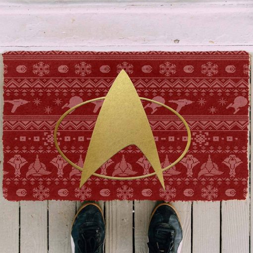 Gearhumans 3D S.T The Next Generation 1987 Red Ugly Christmas Custom Doormat 5 Gearhumans 3D S.T The Next Generation 1987 Red Ugly Christmas Custom Doormat - Image 4