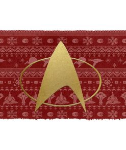 Gearhumans 3D S.T The Next Generation 1987 Red Ugly Christmas Custom Doormat