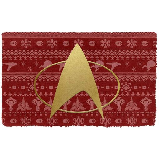 Gearhumans 3D S.T The Next Generation 1987 Red Ugly Christmas Custom Doormat 2 Gearhumans 3D S.T The Next Generation 1987 Red Ugly Christmas Custom Doormat