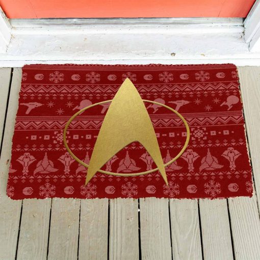 Gearhumans 3D S.T The Next Generation 1987 Red Ugly Christmas Custom Doormat 4 Gearhumans 3D S.T The Next Generation 1987 Red Ugly Christmas Custom Doormat - Image 3
