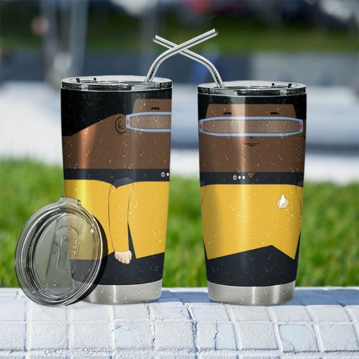 Gearhumans 3D S.T Geordi La Forge Ugly Christmas Edition Custom Tumbler - Image 10