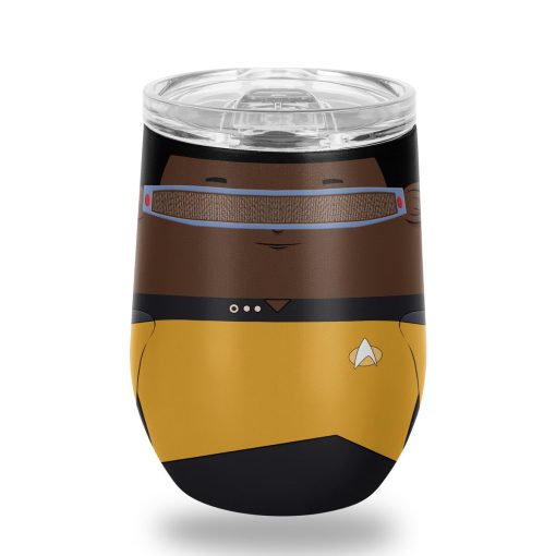 Gearhumans 3D S.T Geordi La Forge Ugly Christmas Edition Custom Tumbler - Image 6