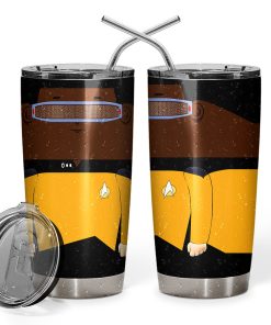 Gearhumans 3D S.T Geordi La Forge Ugly Christmas Edition Custom Tumbler