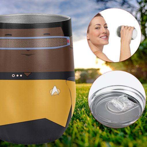 Gearhumans 3D S.T Geordi La Forge Ugly Christmas Edition Custom Tumbler - Image 7