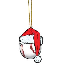 Gearhumans 3D Baseball Santa Christmas Custom Ornament