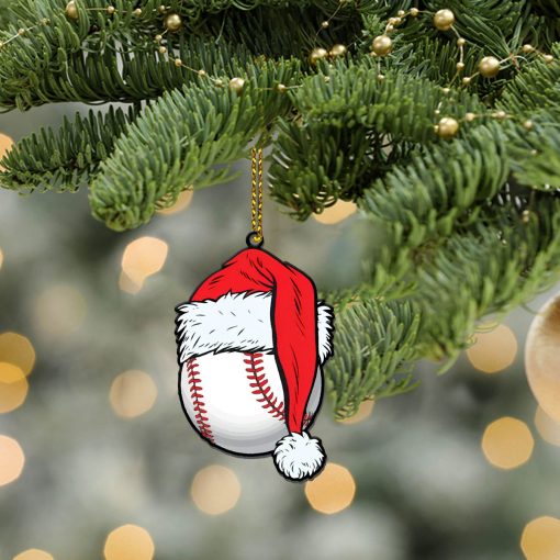 Gearhumans 3D Baseball Santa Christmas Custom Ornament 2 Gearhumans 3D Baseball Santa Christmas Custom Ornament - Image 2