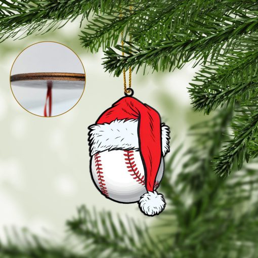 Gearhumans 3D Baseball Santa Christmas Custom Ornament 4 Gearhumans 3D Baseball Santa Christmas Custom Ornament - Image 4