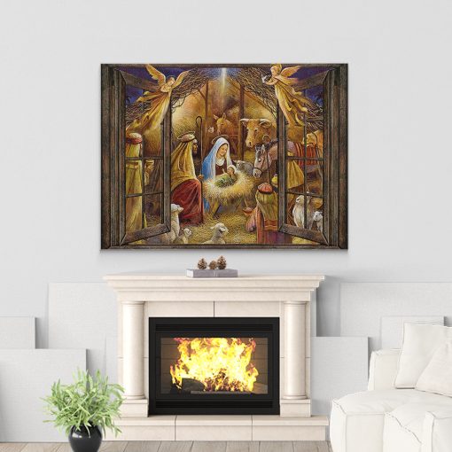 Gearhumans 3D Nativity Of Jesus Christmas Custom Canvas - Image 3