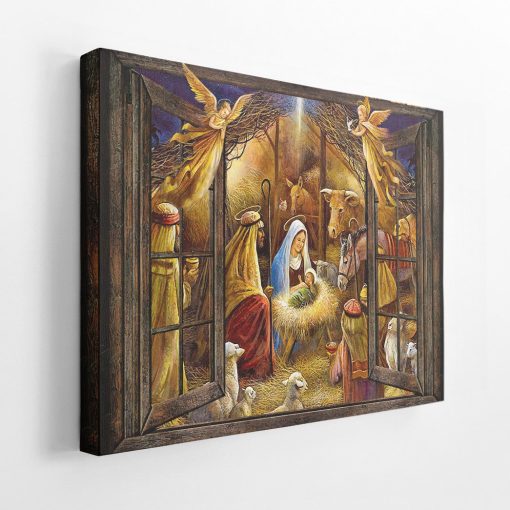 Gearhumans 3D Nativity Of Jesus Christmas Custom Canvas - Image 2