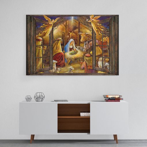 Gearhumans 3D Nativity Of Jesus Christmas Custom Canvas - Image 5