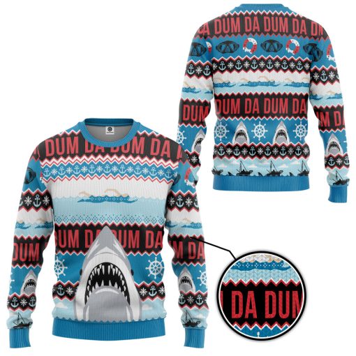 Gearhumans 3D DA DUM Ugly Christmas Custom Ugly Long sleeve - Image 3