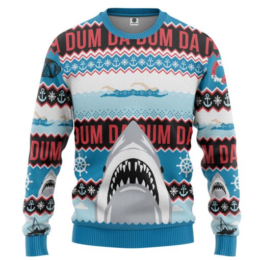 Gearhumans 3D DA DUM Ugly Christmas Custom Ugly Long sleeve