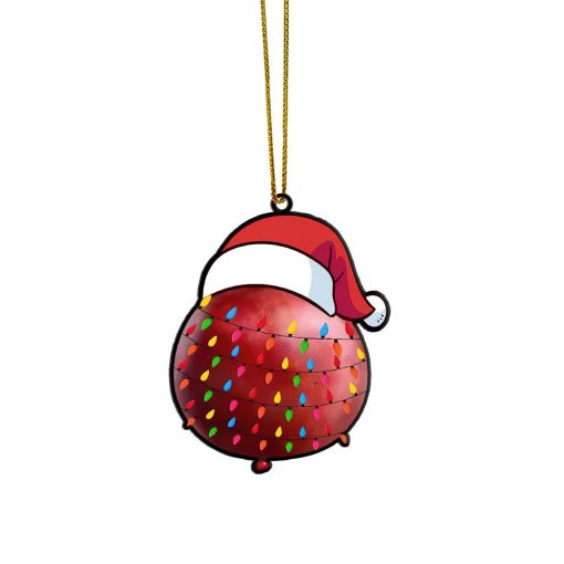 Gearhumans 3D Christmas Santa Hat Pomegranate Fruit Christmas Custom Ornament 1 Gearhumans 3D Christmas Santa Hat Pomegranate Fruit Christmas Custom Ornament