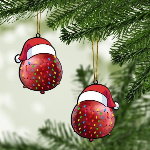 Gearhumans 3D Christmas Santa Hat Pomegranate Fruit Christmas Custom Ornament 4 Gearhumans 3D Christmas Santa Hat Pomegranate Fruit Christmas Custom Ornament - Image 4
