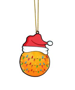 Gearhumans 3D Christmas Santa Hat Orange Fruit Christmas Custom Ornament