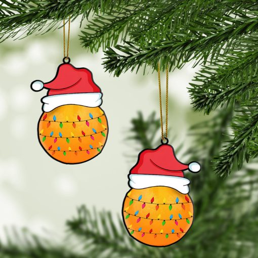 Gearhumans 3D Christmas Santa Hat Orange Fruit Christmas Custom Ornament 5 Gearhumans 3D Christmas Santa Hat Orange Fruit Christmas Custom Ornament - Image 5