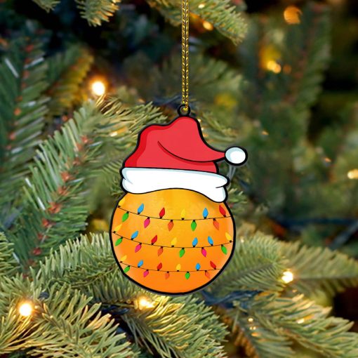 Gearhumans 3D Christmas Santa Hat Orange Fruit Christmas Custom Ornament 3 Gearhumans 3D Christmas Santa Hat Orange Fruit Christmas Custom Ornament - Image 3