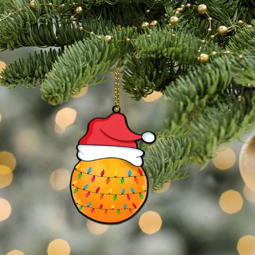 Gearhumans 3D Christmas Santa Hat Orange Fruit Christmas Custom Ornament 4 Gearhumans 3D Christmas Santa Hat Orange Fruit Christmas Custom Ornament - Image 4