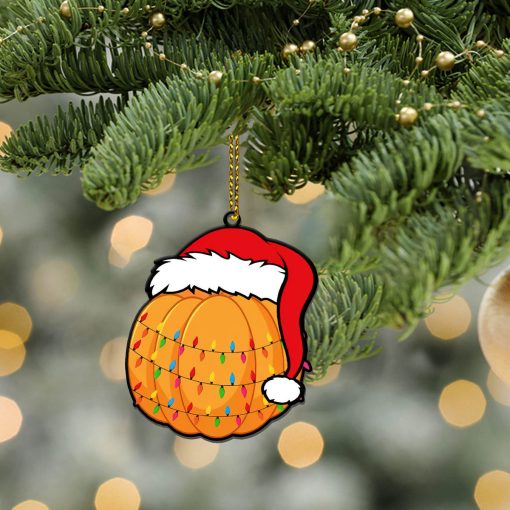 Gearhumans 3D Christmas Santa Hat Pumpkin Fruit Christmas Custom Ornament 4 Gearhumans 3D Christmas Santa Hat Pumpkin Fruit Christmas Custom Ornament - Image 4