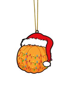 Gearhumans 3D Christmas Santa Hat Pumpkin Fruit Christmas Custom Ornament