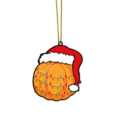 Gearhumans 3D Christmas Santa Hat Pumpkin Fruit Christmas Custom Ornament 1 Gearhumans 3D Christmas Santa Hat Pumpkin Fruit Christmas Custom Ornament