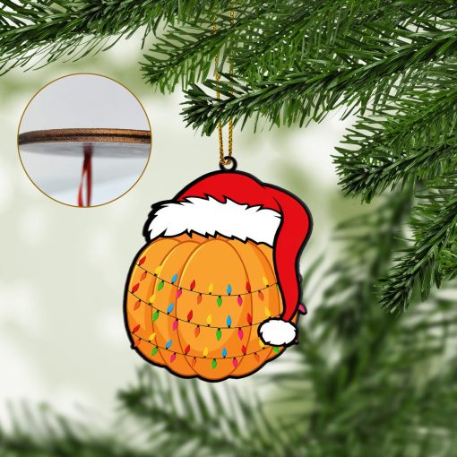 Gearhumans 3D Christmas Santa Hat Pumpkin Fruit Christmas Custom Ornament 5 Gearhumans 3D Christmas Santa Hat Pumpkin Fruit Christmas Custom Ornament - Image 5
