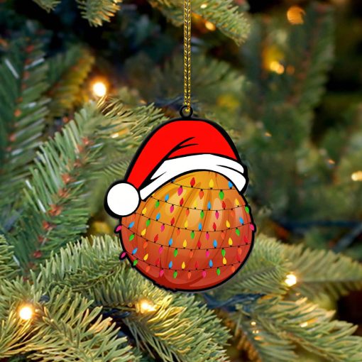 Gearhumans 3D Christmas Santa Hat Onion Fruit Christmas Custom Ornament 5 Gearhumans 3D Christmas Santa Hat Onion Fruit Christmas Custom Ornament - Image 5