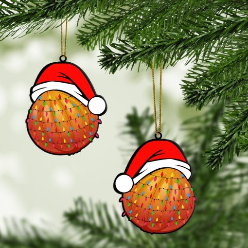 Gearhumans 3D Christmas Santa Hat Onion Fruit Christmas Custom Ornament 3 Gearhumans 3D Christmas Santa Hat Onion Fruit Christmas Custom Ornament - Image 3